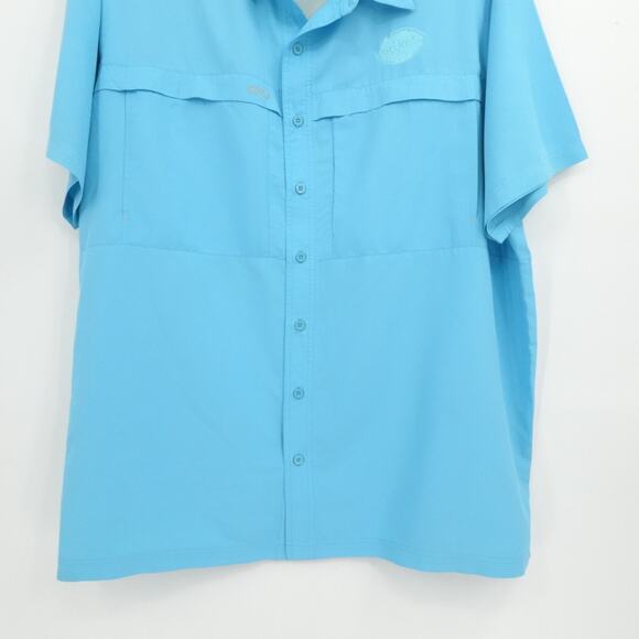 Game Guard Outdoors Shirt Mens‎ Blue XXXL Fishing Vented Embroidered Mikes Hard - Picture 7 of 9